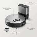 Open Box PET24-7-913 Dustin Ultra Self-Emptying Robot Vacuum Cleaner and Mop, Stainless Steel