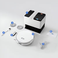 Robot Aspiradora Tuya Floor Cleaning Robot 5000Pa Rotary Smart Robot Vacuum Cleaner with Self-Emptying Dustbin Mopping Function