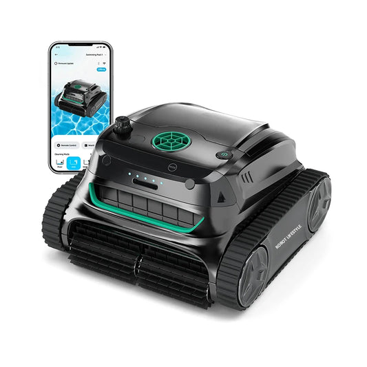 Wireless Pool Robot Vacuum Cleaner WYBOT S2 Wash Waterline Wall Floor Max 300㎡ Double Filtration 210 Mins Runtime Double Filters