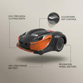 28-Volt 8 In. Cutting Width Robot Lawn Mower Revola X4E Mower, Brushless Wheel Motors, Cloudhawk App and Wifi Control