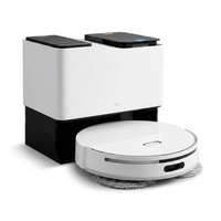 Robot Aspiradora Tuya Floor Cleaning Robot 5000Pa Rotary Smart Robot Vacuum Cleaner with Self-Emptying Dustbin Mopping Function — Studio Shot