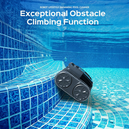 Robot Swimming Pool Cleaner Cordless APP Control Rechargeable Lithium Battery 6400Mah Route Planning for Tiles,Pvc,Mosaic,Cement